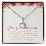 "Count Me For Love And Support" Granddaughter Necklace Gift From Grandma Eternal Hope Pendant Jewelry Box Birthday Christmas Thanksgiving New Year