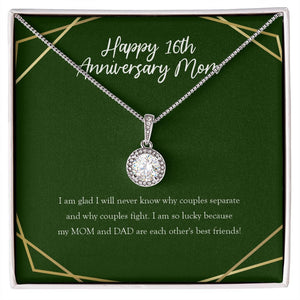 "Glad I Will Never Know" Mom 16th Wedding Anniversary Necklace Gift From Daughter Son Eternal Hope Pendant Jewelry Box