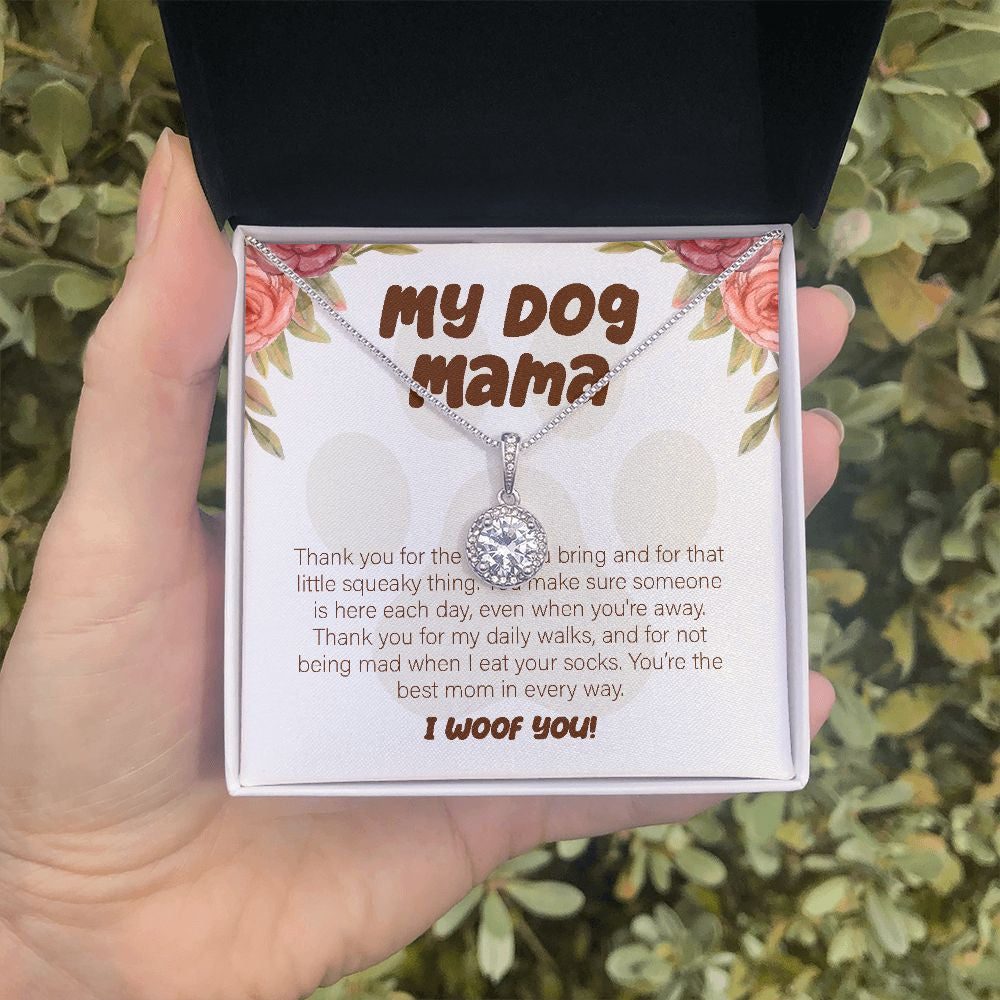 "That Little Squeaky Thing" Dog Mama Necklace Gift From Bestfriend Family Eternal Hope Pendant Jewelry Box Birthday Christmas Thanksgiving
