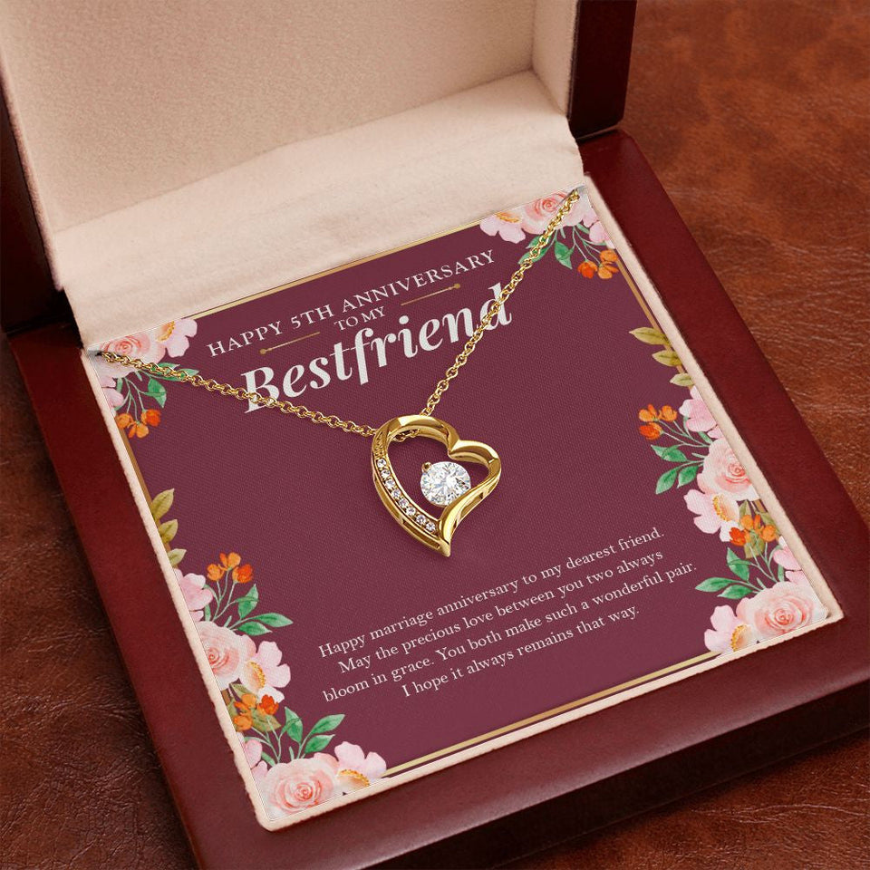 "Make Such A Wonderful Pair" Bestfriend 5th Wedding Anniversary Necklace Gift From Bestie BFF Soul Sister Forever Love Pendant Jewelry Box