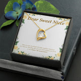 "May You Two Fly High" Sweet Niece 7th Wedding Anniversary Necklace Gift From Uncle Aunt Forever Love Pendant Jewelry Box