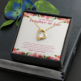 "Whenever I Think" Lovely Daughter In Law 1st Wedding Anniversary Necklace Gift From Mother-In-Law Father-In-Law Forever Love Pendant Jewelry Box