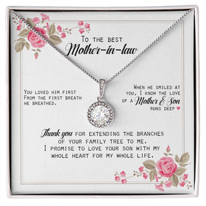 "You Loved Him First" Mother In Law Necklace Gift From Daughter-In-Law Son-In-Law Eternal Hope Pendant Jewelry Box Birthday Wedding Anniversary Christmas