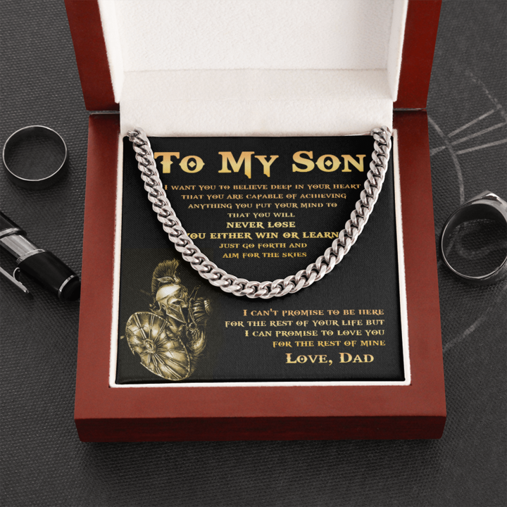 To My Son - You Are Capable Achieving Anything - Cuban Link Chain Necklace