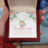 "Knocked Out Of My Senses" Wonderful Wife Necklace Gift From Husband Forever Love Pendant Jewelry Box Christmas Birthday Valentines Anniversary