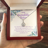 "World A Brighter Place" Incredible Sister Necklace Gift From Sis Brother Eternal Hope Pendant Jewelry Box Birthday Christmas Valentines Wedding