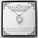 "New Chapter Ahead Of You" Daughter Promotion Necklace Gift From Mom Dad Forever Love Pendant Jewelry Box
