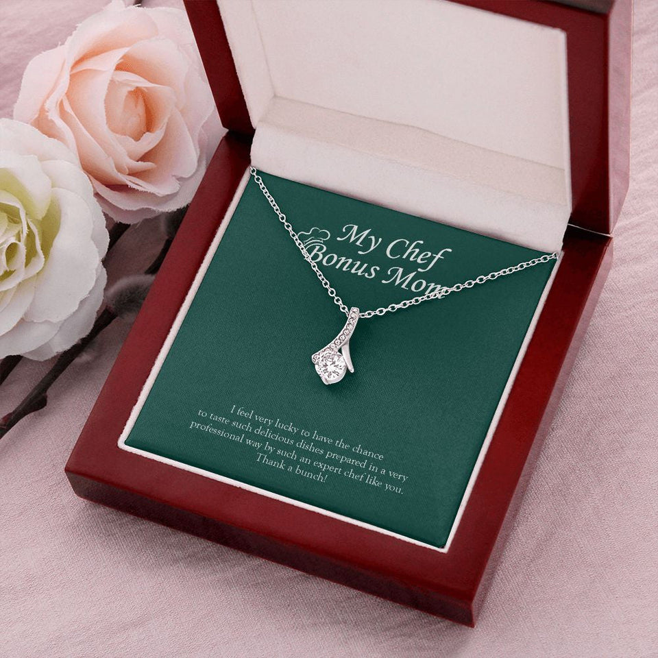 "Expert Chef Like You" Chef Bonus Mom Necklace Gift From Daughter Son Alluring Beauty Pendant Jewelry Box Birthday Christmas Thanksgiving Valentines