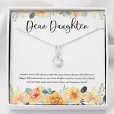 "Love And Happiness Ahead" Daughter 8th Wedding Anniversary Necklace Gift From Mom Dad Parents Alluring Beauty Pendant Jewelry Box