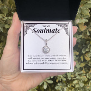 "More Than Just A Mate" Soulmate Necklace Gift From Boyfriend Husband Eternal Hope Pendant Jewelry Box Birthday Christmas Anniversary Valentines