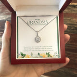 "One More Happy Life Together" Grandma 15th Wedding Anniversary Necklace Gift From Granddaughter Grandson Eternal Hope Pendant Jewelry Box