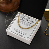 "Strong In Marriage" Nephew 30th Wedding Anniversary Necklace Gift From Aunt Uncle Cuban Link Chain Jewelry Box