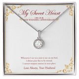"Whenever I See You" Sweetheart Wife 18th Wedding Anniversary Necklace Gift From Husband Eternal Hope Pendant Jewelry Box