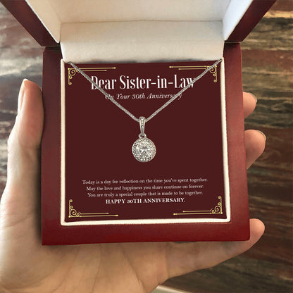 "Truly A Special Couple" Sister In Law 30th Wedding Anniversary Necklace Gift From Sister-In-Law Brother-In-Law Eternal Hope Pendant Jewelry Box