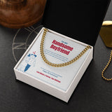 "Lucky To Have You" Handsome Boyfriend 7th Anniversary Necklace Gift From Girlfriend Cuban Link Chain Jewelry Box