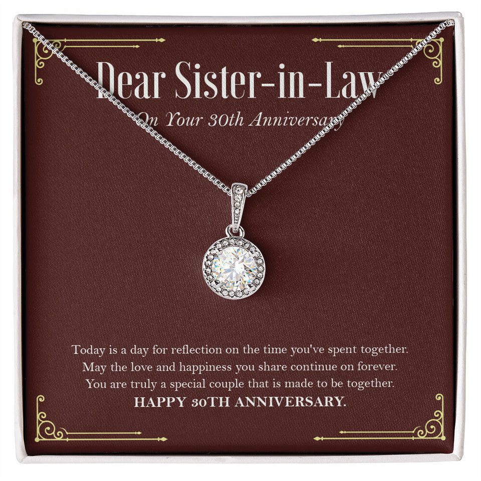 "Truly A Special Couple" Sister In Law 30th Wedding Anniversary Necklace Gift From Sister-In-Law Brother-In-Law Eternal Hope Pendant Jewelry Box