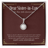 "Truly A Special Couple" Sister In Law 30th Wedding Anniversary Necklace Gift From Sister-In-Law Brother-In-Law Eternal Hope Pendant Jewelry Box