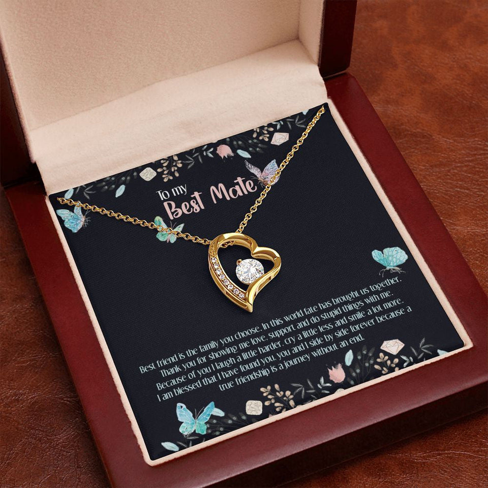 "Fate Has Brought Us Together" Best Mate Necklace Gift From BFF Bestfriend Soul Sister Forever Love Pendant Jewelry Box Birthday Christmas Graduation Thanksgiving