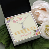 "Who understand me" Best Mom Necklace Gift From Son Daughter Alluring Beauty Pendant Jewelry Box Thanksgiving Birthday Christmas Mothers Day