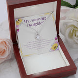 "You Became Tougher" Amazing Daughter Necklace Gift From Mom Dad Eternal Hope Pendant Jewelry Box Birthday Graduation Christmas New Year