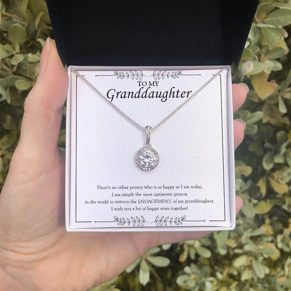 "No Other Person" Granddaughter Engagement Necklace Gift From Grandma Grandpa Grandparents Eternal Hope Pendant Jewelry Box