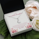 "Near Or Far Apart" Incredible Daughter Necklace Gift From Mom Dad Alluring Beauty Pendant Jewelry Box