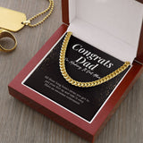"Making It Out Alive" Dad Retirement Necklace Gift From Daughter Son Children Cuban Link Chain Jewelry Box