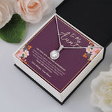 "Happiest And Grateful" Aunt 20th Wedding Anniversary Necklace Gift From Niece Eternal Hope Pendant Jewelry Box