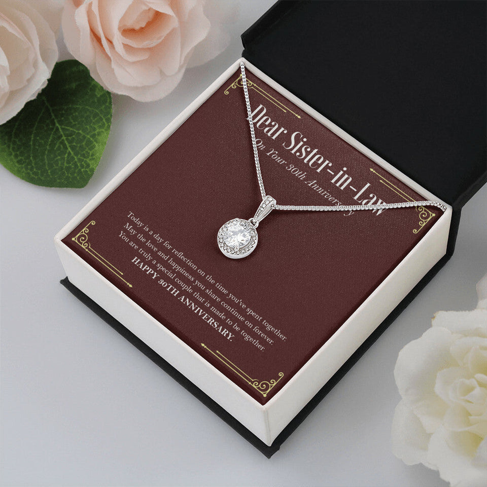 "Truly A Special Couple" Sister In Law 30th Wedding Anniversary Necklace Gift From Sister-In-Law Brother-In-Law Eternal Hope Pendant Jewelry Box
