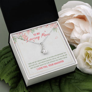 "Without you" Loving Mom Necklace Gift From Son Daughter Alluring Beauty Pendant Jewelry Box Thanksgiving Birthday Christmas New Year