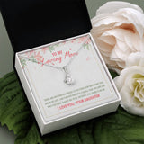 "Without you" Loving Mom Necklace Gift From Son Daughter Alluring Beauty Pendant Jewelry Box Thanksgiving Birthday Christmas New Year