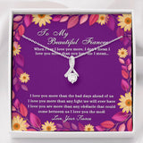 "When I Say I Love You More" Beautiful Fiancee Necklace Gift From Fiance Boyfriend Alluring Beauty Pendant Jewelry Box Engagement Birthday Christmas Anniversary