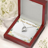 "May You Two Fly High" Sweet Niece 7th Wedding Anniversary Necklace Gift From Uncle Aunt Forever Love Pendant Jewelry Box