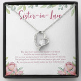 "Truly Blessed" Sister In Law Necklace Gift From Sister-In-Law Forever Love Pendant Jewelry Box Birthday Christmas Thanksgiving Valentines