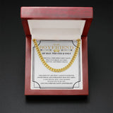 "The One And Only" Boyfriend Anniversary Necklace Gift From Girlfriend Cuban Link Chain Jewelry Box