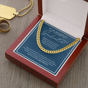 "The Highest Of Your Hopes" Boyfriend Graduation Necklace Gift From Girlfriend Cuban Link Chain Jewelry Box