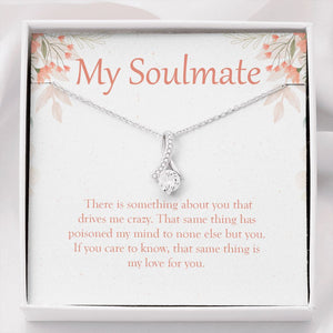 "Poisoned My Mind To None" Soulmate Necklace Gift From Boyfriend Husband Alluring Beauty Pendant Jewelry Box Birthday Christmas Anniversary Valentines