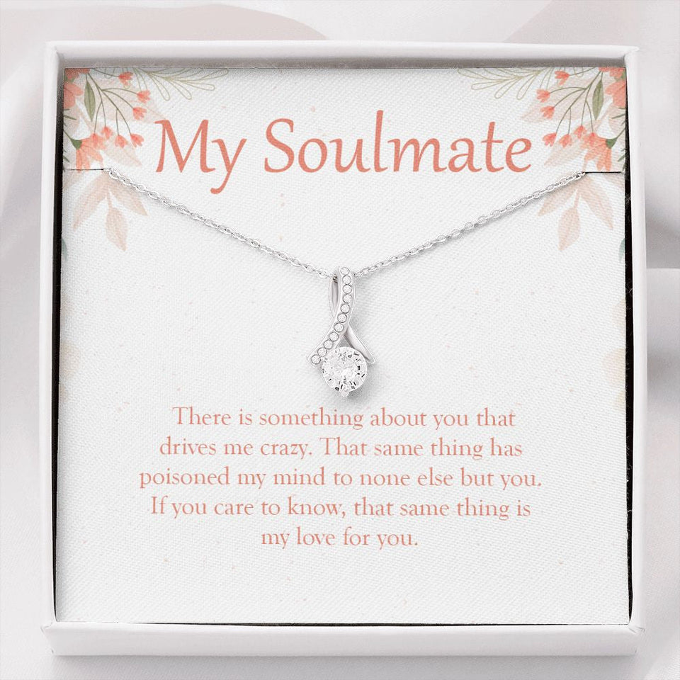 "Poisoned My Mind To None" Soulmate Necklace Gift From Boyfriend Husband Alluring Beauty Pendant Jewelry Box Birthday Christmas Anniversary Valentines
