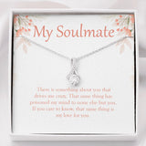 "Poisoned My Mind To None" Soulmate Necklace Gift From Boyfriend Husband Alluring Beauty Pendant Jewelry Box Birthday Christmas Anniversary Valentines