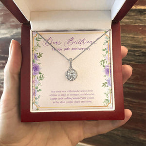 "Stronger And Cheerier" Dear Bestfriend 30th Wedding Anniversary Necklace Gift From BFF Soul Sister Best Friend Eternal Hope Pendant Jewelry Box