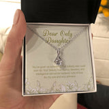 "One And Only Princess" Only Daughter Necklace Gift From Mom Dad Alluring Beauty Pendant Jewelry Box Birthday Graduation Christmas Wedding