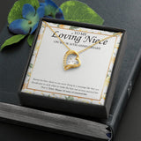 "Love & Trust" Loving Niece 20th Wedding Anniversary Necklace Gift From Aunt Uncle Forever Love Pendant Jewelry Box