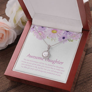 "Always My Awesome Child" Awesome Daughter Necklace Gift From Mom Dad Eternal Hope Pendant Jewelry Box Birthday Thanksgiving New Year Christmas