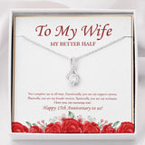 "My Morning Star" Wife 15th Wedding Anniversary Necklace Gift From Husband Alluring Beauty Pendant Jewelry Box