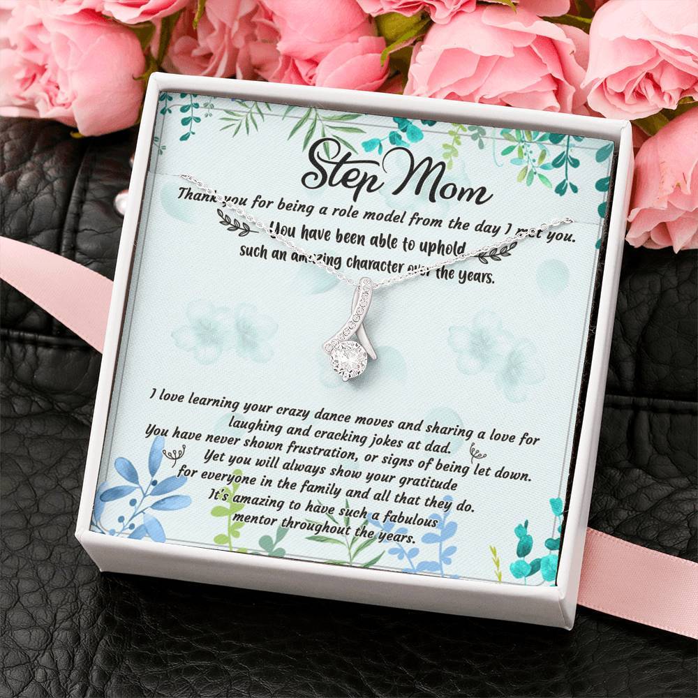 StepMom Necklace Thank you for being a role model from the day I met you Alluring Beauty Necklace XL045H