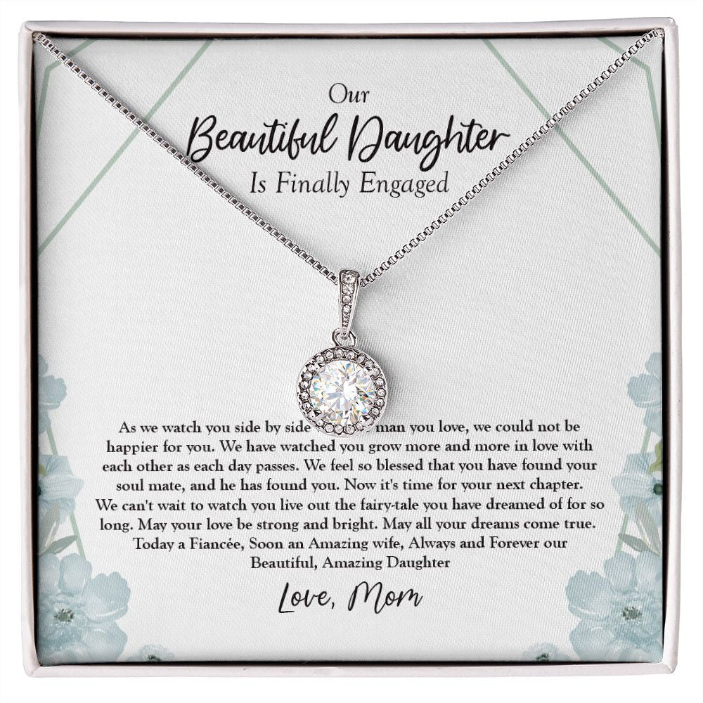 "Fairy Tale Dream" Beautiful Daughter Engagement Necklace Gift From Mom Dad Parents Eternal Hope Pendant Jewelry Box
