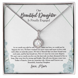 "Fairy Tale Dream" Beautiful Daughter Engagement Necklace Gift From Mom Dad Parents Eternal Hope Pendant Jewelry Box