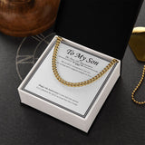 "We Are So Proud Of You" Son 5th Wedding Anniversary Necklace Gift From Mom Dad Parents Cuban Link Chain Jewelry Box