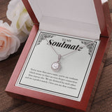 "More Than Just A Mate" Soulmate Necklace Gift From Boyfriend Husband Eternal Hope Pendant Jewelry Box Birthday Christmas Anniversary Valentines