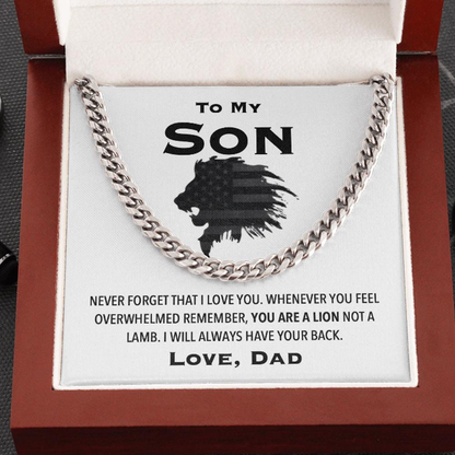 To My Son, Never Forget That I Love You - Cuban Link Chain Necklace
